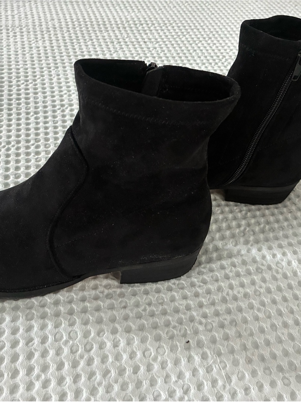Van Eli Black Suede Ankle Booties